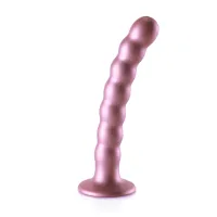 ouch! silikonowy model g-spot z koralikami, 16,5 cm, metaliczny kolor