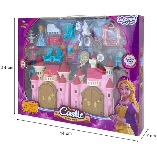 PRZENOŚNY DOMEK DLA LALEK PAŁAC ZAMEK DUŻY AKCESORIA KSIĘŻNICZKA WOOPIE na Arena.pl