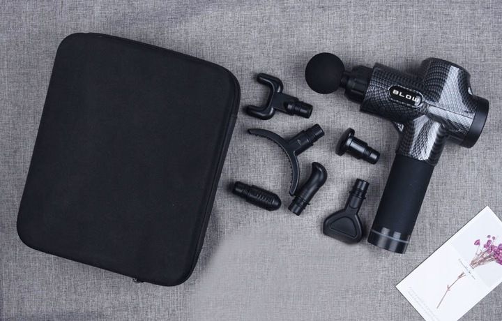 PISTOLET DO MASAŻU PLECÓW CIAŁA STÓP MASAŻER MASSAGE GUN 10 KOŃCÓWEK ZESTAW zdjęcie 11
