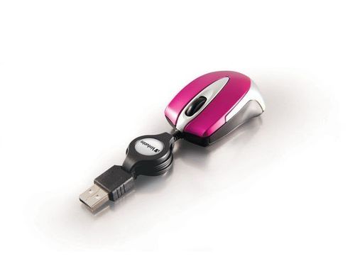 Mysz Travel różowa USB na Arena.pl