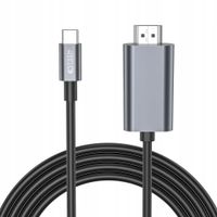 2 x KABEL PRZEWÓD 2M TYPE-C USB-C HDMI 4K 60HZ THUNDERBOLT 3 DO MACBOOK LAP