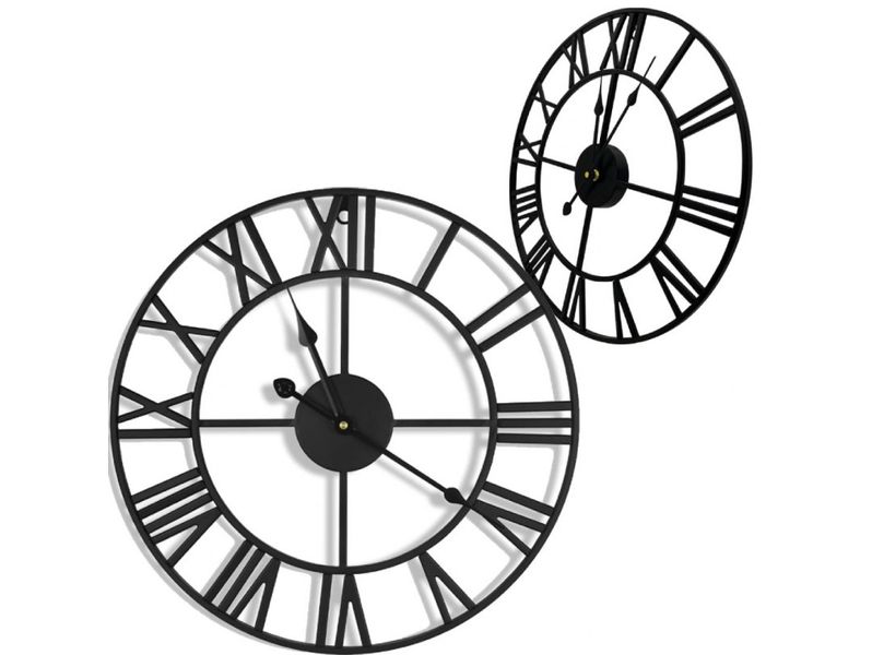 Zegar ścienny retro loft rzymski metalowy 50cm zdjęcie 2