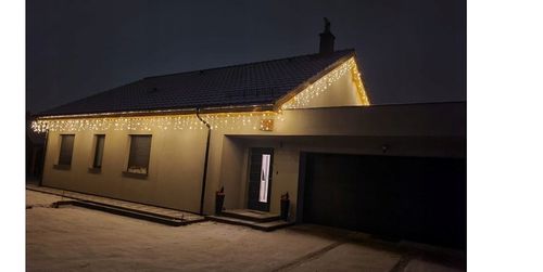 Lampki zewnętrzne świąteczne sople 300 led z efektem flash flesz światełka na Arena.pl