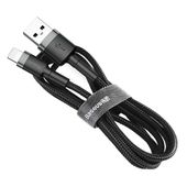 wytrzymały kabel przewód w oplocie usb do iphone lightning qc3 2m - czarny
