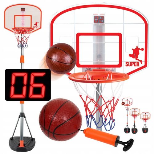 ZESTAW DO GRY W KOSZYKÓWKĘ w domu DUŻA KOSZYKÓWKA + PIŁKA cyfrowy licznik na Arena.pl