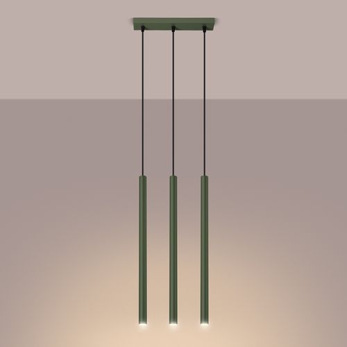 Lampa wisząca PASTELO 3 zielona oliwka na Arena.pl