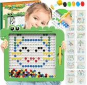 TABLICA MAGNETYCZNA DINO BOARD MOZAIKA MONTESSORI UKŁADANKA KROPKI MAGPAD