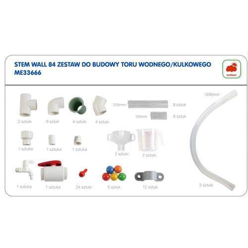 MASTERKIDZ System Rur Do Tablicy STEM 84 Elementów Tor Wodny Kulkowy na Arena.pl