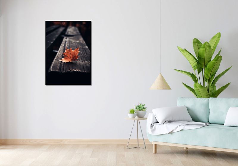 Plakat 64x90cm Pojedynczy Liść zdjęcie 4