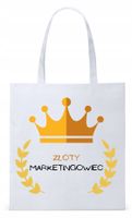 Torba Biała Eco Shopper Dla Marketingowca Prezent Z Nadrukiem Ze Zdjęciem