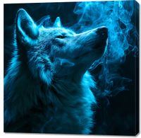 Obraz 100x100cm Oddech Wilka