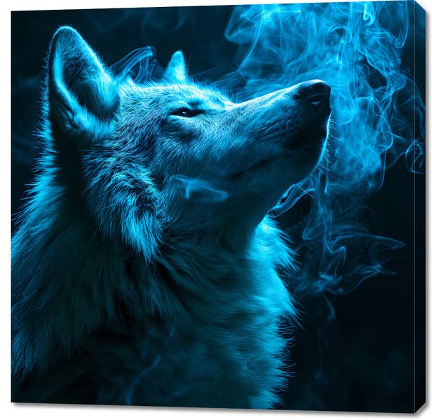 Obraz 100x100cm Oddech Wilka zdjęcie 1