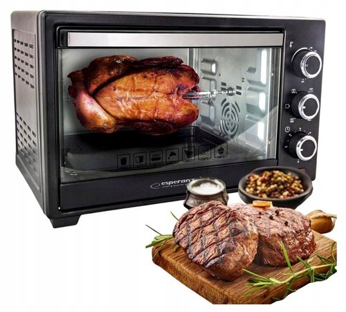 PIEKARNIK ELEKTRYCZNY Z KONWEKCJĄ ROŻNEM I RUSZTEM 25L TERMOOBIEG TERMOSTAT na Arena.pl