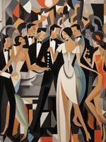 Plakat 15x20cm Bal w Art Deco