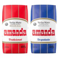 Zestaw Yerba Mate Amanda Elaborada Tradicional + Despalada 2x500g 1kg