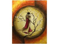 40X50CM PIĘKNA JAPONKA OBRAZ