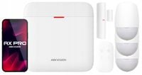 Zestaw Alarmowy WiFi Hikvision AX Pro 3x Czujka PIR Kontaktron Pilot