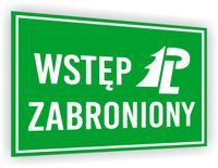 Tabliczka BHP zakaz wstępu znak nadruk 20x15 cm wstęp zabroniony