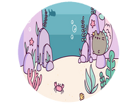 Opłatek na tort Pusheen