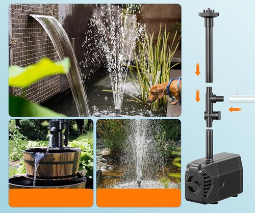 Solara fontanna Biling 25W 1200 L/H do stawu ogrodowa pompa z rurą 2 m na Arena.pl