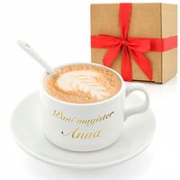 FILIŻANKA + SPODEK prezent obrona pracy MAGISTER