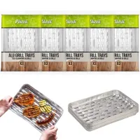 15x TACKA TACA JEDNORAZOWA ALUMINIOWA PROSTOKĄTNA NA GRILL GRILLOWA ZESTAW