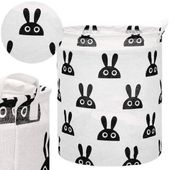 Kosz do przechowywania zabawek i ubrań pojemnik z uszami królik