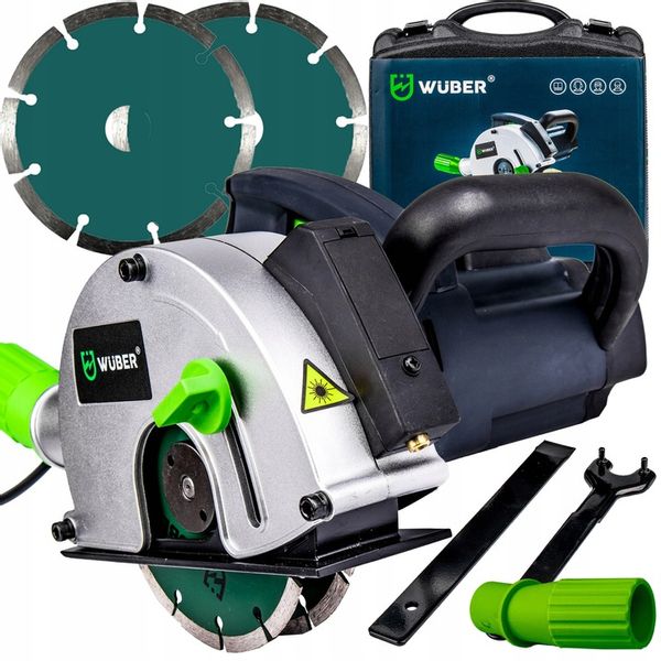 BRUZDOWNICA DO BETONU LASER 2 TARCZE WALIZKA 3100W WUBER zdjęcie 7