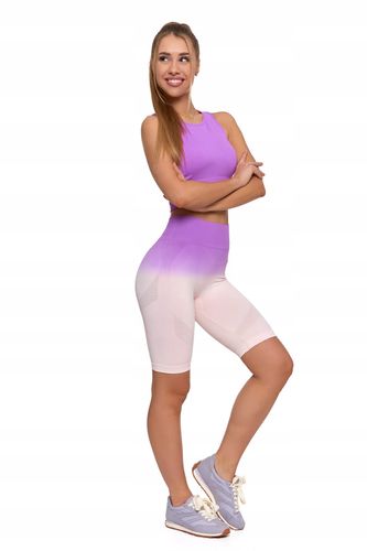 LEGGINSY DAMSKIE Krótkie Kolarki Bezszwowe Push-Up Wysoki Stan MORAJ S na Arena.pl