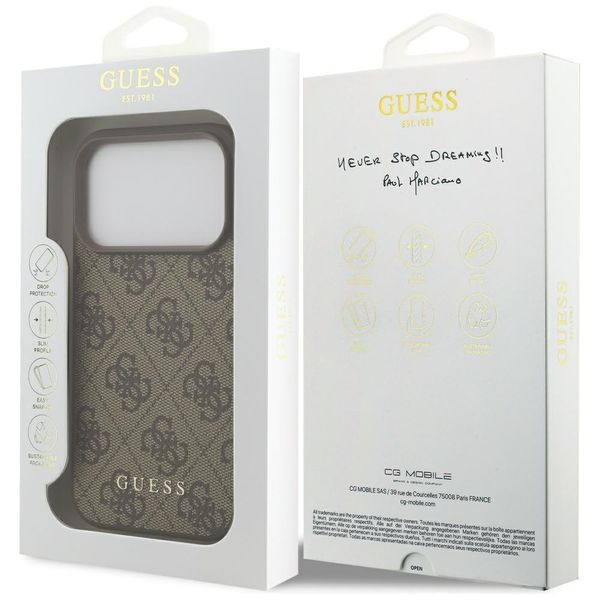 Etui Guess 4G Classic do iPhone 17 Pro brązowy zdjęcie 8