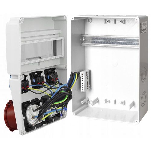 ROZGAŁĘŹNIK LISTWA TRÓJNIK IP44 CZERWONY 3X16A na Arena.pl