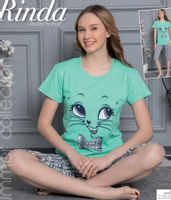 Wygodna piżama damska z krótkim rękawem XL