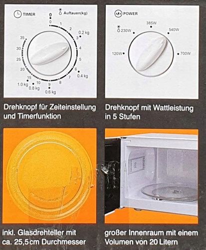 Mikrofalówka, Kuchenka mikrofalowa STARQ 20L 700W Biała, Timer, na Arena.pl