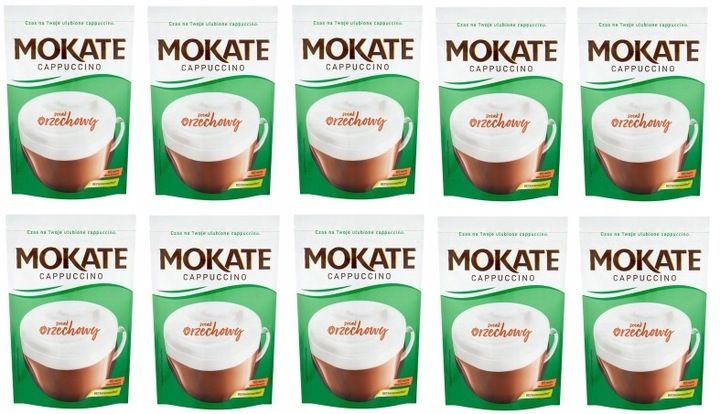 10x 110g MOKATE Cappuccino o smaku orzechowym KARTON zdjęcie 1