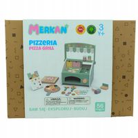 Zestaw Dla Dzieci Drewniana Kuchnia Pizzeria + Akcesoria Do Krojenia