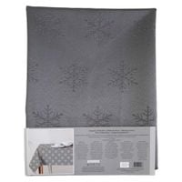 obrus plamoodporny żakardowy 110x160 śnieżynki
