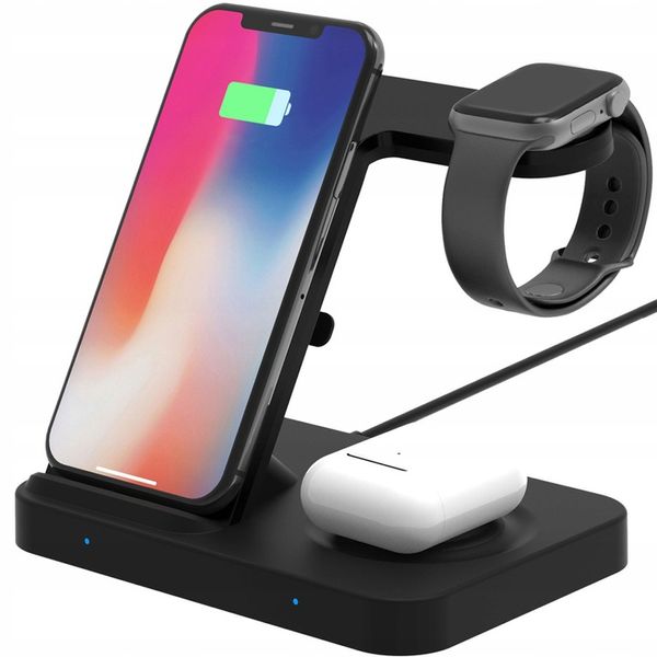 Ładowarka indukcyjna magnetyczna do IPHONE 12 13 14 15 APPLE WATCH 3w1 15W zdjęcie 3