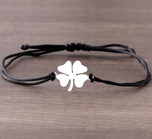 Srebrna Bransoletka Na Rzemyku Stal Chirurgiczna Posrebrzana 18K na Arena.pl