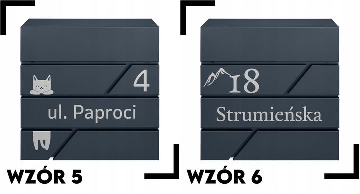 SKRZYNKA POCZTOWA NA LISTY POCZTĘ ANTRACYT NOWOCZESNA +WZÓR NAPIS Z ADRESEM zdjęcie 2