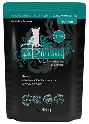 Monoproteinowa karma dla kota Catz Finefood Purrrr N.121 - 70% JELEŃ 85g na Arena.pl