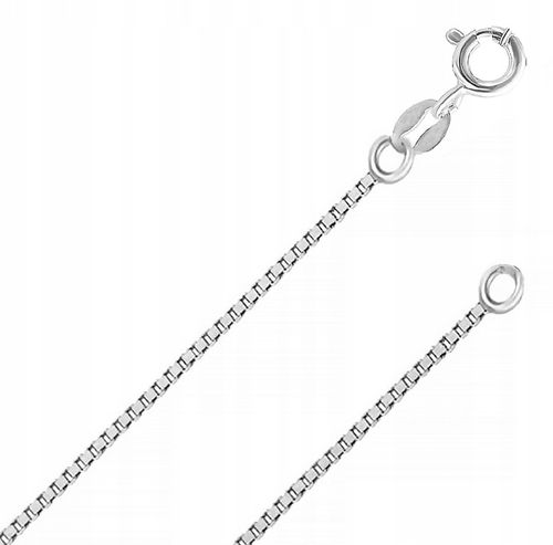 Łańcuszek Srebrny pr. 925 Rodowany Splot Kostka Wenecjana | 50 cm x 1 mm na Arena.pl