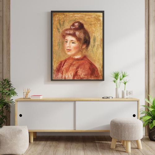Bust of Woman in Red, Pierre-Auguste Renoir - plakat 21x29,7 cm na Arena.pl