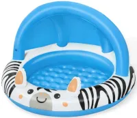 DMUCHANY BRODZIK Z DASZKIEM MIĘKKIE DNO BASENIK DLA DZIECKA BESTWAY