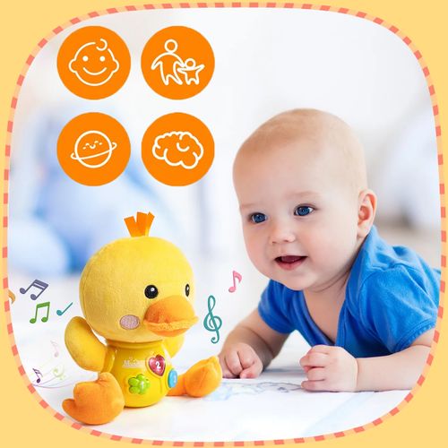 Kaczka Kaczuszka Interaktywna Świeci Śpiewa Maskotka Pluszak Dźwięk na Arena.pl