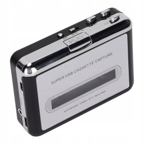 PRZENOŚNY ODTWARZACZ KONWERTER KASET MAGNETOFONOWYCH DO MP3 USB na Arena.pl