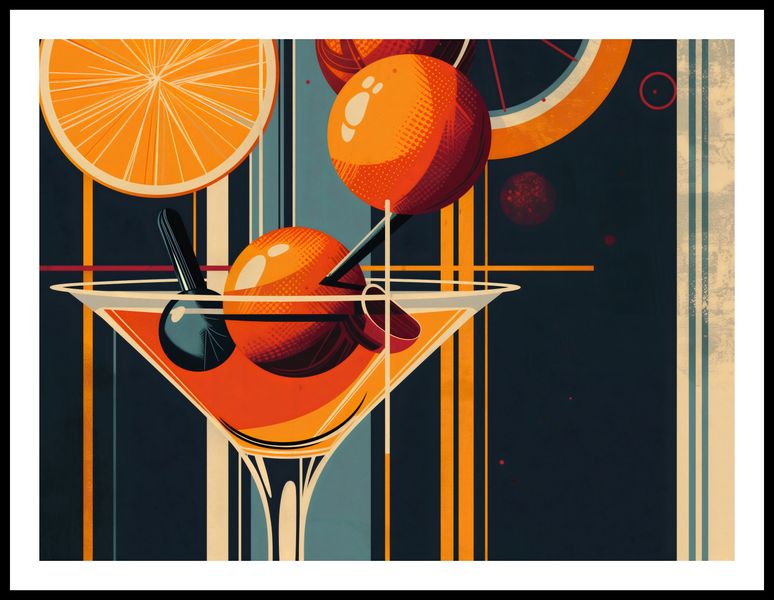 Plakat 80x60cm Koktajl w Stylu zdjęcie 3