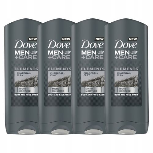 Dove Men Żel pod Prysznic Charcoal Węglem 4x400 ml na Arena.pl