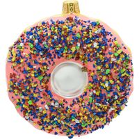 Bombka choinkowa: Donut z różowym lukrem