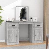 Toaletka z lustrem, szary dąb sonoma, 130x50x132,5 cm