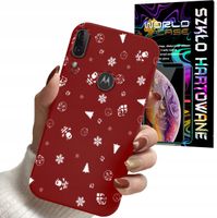 ETUI DO MOTOROLA E6 PLUS - ŚWIĄTECZNE WZORY CHOINKA + SZKŁO